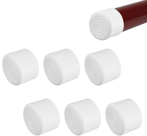 UFURMATE Gummi-Handlauf-Endkappe, 6 Stück, 42 mm Innendurchmesser, runde Handlauf-Endkappen, Treppenstufen, Handlauf-Endabdeckung, verletzt die Hände nicht
