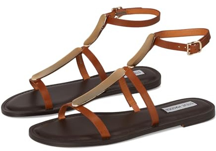 Steve Madden Women's Alma Sandal, Tan Leather, 5.5 UK