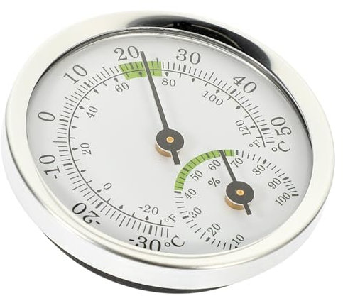 COOPHYA Hausthermometer Barometer Nest Raumtemperaturanzeige Grad Haufen Monitor Thermostate Feuchtigkeit Wlan-thermometer Digitaler Thermostat Für Zu Hause Messgerät Celsius Sensor Silver
