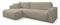 VENASI MÖBEL Ecksofa mit Schlaffunktion und Bettkasten Schlafsofa Boucle Cloud (Cappuccino)