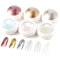 Chrome Nail Powder, 6 Farben Chrom Glitzerpuder Set - Perlchrom Nagel Powder Spiegelpulver Metallpulver - Glassy Pearl Effect Nagelkunst - Nägel Glitzer Pulver Spiegeleffekt Nail Art DIY Nageldesign