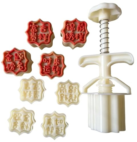 ZEPFJHE Moules à dessert à motif de personnages - Tampon chinois - Outil de décoration pour biscuits