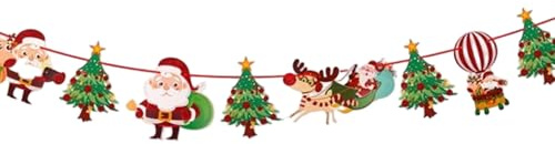 Weihnachtsfahnenschnur aus Filz zum Aufhängen, Wimpelkette, Girlande, Bannerschnur, Party-Flaggen-Dekor – Weihnachts-Wimpelkette zum Aufhängen