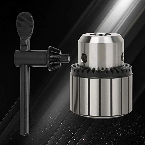 KIMISS 0.6-20mm Drill Chuck Heavy Duty Steel High Accuracy with Chuck Wrench for Electric Power Tool High Performance (1-16mm)