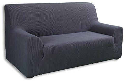 Tural – Grau Elastischer Sofabezug 1 Sitzer (Sessel Größe) (70-100cm) Valeta. Sofa-Überwürfe Sesselbezug Sesselhusse Sofaüberwurf. Erhältlich Größen.