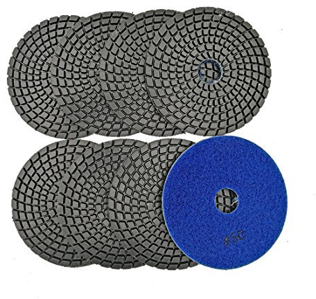 diatool 8/Set 10,2 cm Profi Diamant Flexible Polieren Pads 100 mm Keramik/Fliesen Schleifscheiben Premium Qualität Schruppscheibe