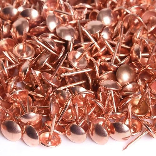 1000 Clous tapissier - Cuivré - Ø9,5mm - Lentille fer