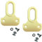 TENDAGGIMANIA Ganci per Tende da Sole Esterno 1 COPPIA - Completi di viti di fissaggio - Colore AVORIO - Accessori occhielli per tende da sole Tempotest in PVC - ADATTABILI A Qualsiasi Profilo