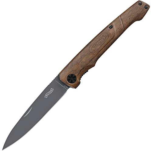 Walther Taschenmesser BWK 1, feststehendes Messer 440C Stahl, inkl. Holster, ideal für Outdoor und Alltags-Aktivitäten