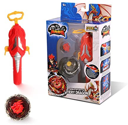 INFINITY NADO Toupie Lanceur Magnétique Bataille sans Fin Dragon Ardent Cadeaux pour Enfants à Partir de 5 6 7 8 9 10 11 12 Ans Garcon Fille Cadeau,Fiery Dragon