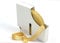 Matsa BOXRL19/9 20 m Band, Faltband, 19 mm, elastisches Schrägband, hohe Elastizität, für Masken, Nähen, Kleidung, Basteln, DIY, Elastan, gold