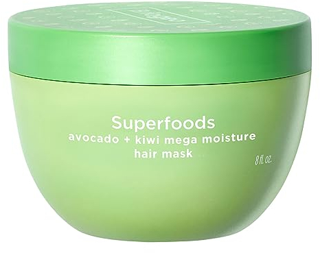Briogeo Superfoods Avocado + Kiwi Mega Moisture Mask, Proteinfrei, Deep Hydration, Enhance Shine, Moisturizing Mask for Dry Hair, Lock In Moisture, Vegan, Cruelty Free, 236.6 ml