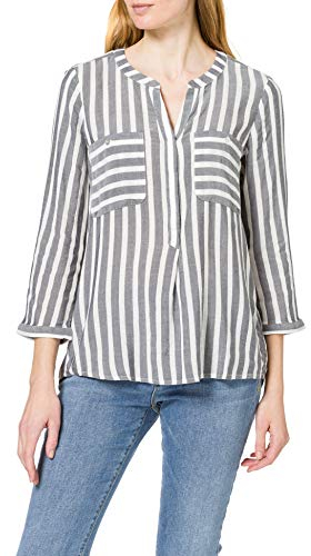 TOM TAILOR 1016190 Blouse Rayée Femme ,26940 - Offwhite Navy Vertical Stripe ,36