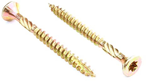 Spanplattenschrauben Holzschrauben Universalschrauben Fräsrippen Bohrspitze Schrauben Senkkopf TX Torx Antrieb (3,5 x 40 mm TX10-250 St.)