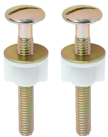 Universal Toilet Seat Screws, 2Packs Metal Toilet Seat Hinge Bolts and Screws, 3 Inch Steel Toilet Seat Bolts, Washers and Plastic Nuts, Replacement Parts for Top Mount Toilet Seat Hinges