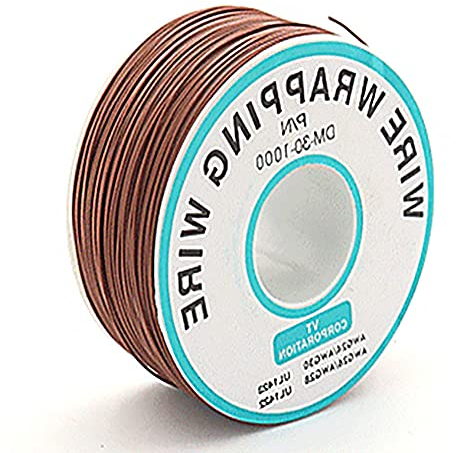 Brown 30AWG 0.25mm Solid Wire Colored Electrical Wire Cable Gauge Spool Hookup Wires Electronics Kit Stranded Tinned Copper Wire DIY Flexible and Soft