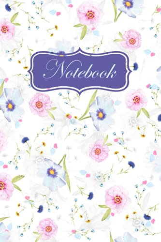 Notebook: Floral Style Blank Lined Notebook