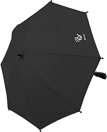 Altabebe (AL7005-30) Universal Sonnenschirm Sonnenschutz für Kinderwagen und Buggy - UV Schutz 50+ / 73 cm Durchmesser - Biegsamer Schirm mit Universalhalterung für Rund- und Ovalrohre - Dunkelgrau