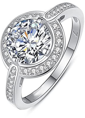 ANAZOZ Pt950 Damen Ring Platin, Moissanite Ehering Damen Echtschmuck