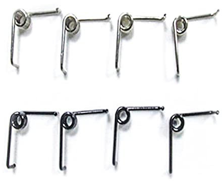 ZHUANCHOU Torsion Spring 8 pieces Stainless Steel Clamp 90 Degree Spring Steel Wire Diameter 1.3mm Torsion Spring Widely Used