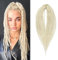 Dünne 0,6cm Lange Double Ended Synthetische Dreadlock Verlängerungen 20 Zoll 10 Strang Häkelhaar Lange Gehäkelte Zöpfe Hip-Hop Style Soft Dreads Haarverlängerungen, Blond