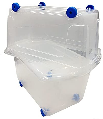 STAR SUPPLIES Home Office Schools Strong Plastic Storage Box With Lid & Built In Wheels (70 Litre, 1 Container With Lid)