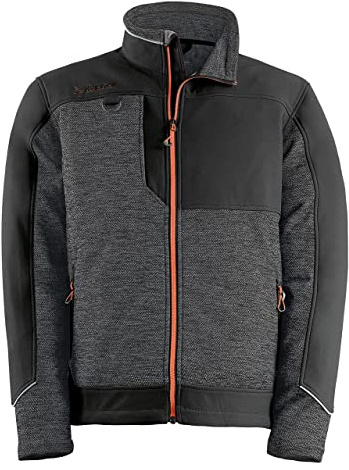Kapriol Tenere Pro Felpa in Pile Fleece Softshell Resistente al Freddo con Inserti Riflettenti Tasca Frontale con Zip e Anello Porta Badge