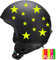 Pimastickerslab Kit 74 Adesivi Stella per Casco Moto Auto Serbatoio Valigia Universale Decal Scegli Colore cod. 1776 (029 Giallo Fluo)