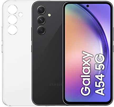 SAMSUNG Galaxy A54 5G SM-A546B/DS Dual Hybrid SIM Exyonos 1380 Smartphone Android, pantalla AMOLED dinámica de 6.4 pulgadas, batería de 5000 mAh, 256 GB/8 GB EU/UK modelo versión internacional (negro)