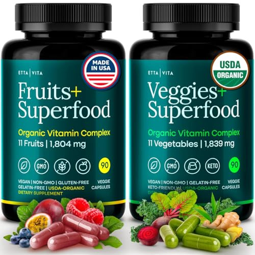 USDA Organic Fruits and Veggies Supplement, 21 Whole Foods, 180 Vegan Ct