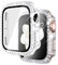 Fullife Paquete de 2 protectores de pantalla brillantes de 1.614 pulgadas compatibles con Apple Watch Series 9/8/7, iWatch, funda protectora de diamante con policarbonato duro de vidrio templado,