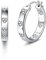 KRFY Ohrringe Silber 925 Creolen Herz Huggie Cubic Zirkonia Herz Creolen Hypoallergen Großer Silber Ohrringe Creolen für Frauen Mädchen