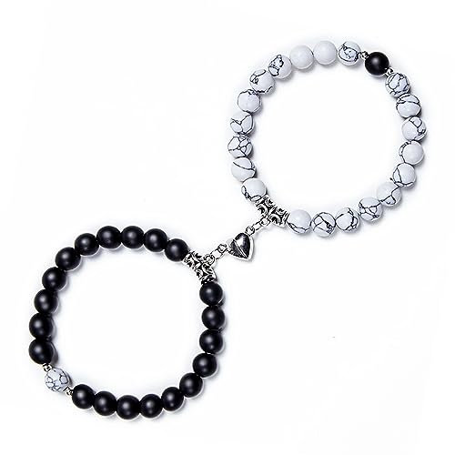 GWAWG 2 PCS Matching Bracelets for Couples, Cheap Valentines Gifts for Friends, Forever Bracelets for Couples, Romantic Christmas Valentine's Day Gift For Best Friend, Boyfriend And Girlfriend