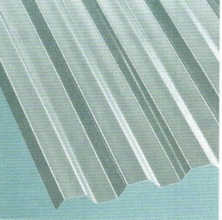 PET Lichtplatten Profil 70/18 Trapez - glasklar - Plattenstärke 1,1 mm - Recycelprodukt und 100% wieder recycelbar - ÖKO Bilanz nachhaltig (2000 mm)