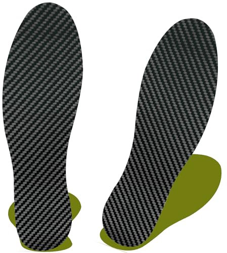 Plantilla de fibra de carbono (1 par), placa de pie de fibra de carbono para Hallux Rigidus, Limitus, puntera de césped, artritis, fracturas, suela rígida para deportes, senderismo, senderismo,