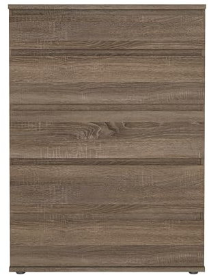 AVANTI TRENDSTORE - Brandizzo Kommode aus laminiertem Eichenholz Trüffel, Kommode mit 5 Schubladen, Maße: LAP 77 x 107 x 40 cm