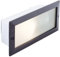 Lightbox Außen Wandeinbaulampe mit mattem Glas & schwarzen Rahmen - moderne Outdoor Wandleuchte für das Gartenhaus - 10 x 24 x 8 cm - E27, max. 25 W - aus Metall/Glas
