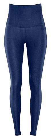 WINSHAPE Damen Leggings Functional Comfort Tights Hwl117c “high Waist” im Jeans Style mit V-Shape Applikation und Core-Bund