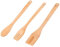 Acan Tradineur - Set de 3 Utensilios de Cocina de bambú, Paleta, Tenedor y Cuchara, Incluyen Agujero para Colgar, Material sostenible - 30 cm