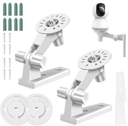 FSWWSF Kamera Wandhalterung Halterung 2 Stück für Tp-Link Tapo C210/C200/ C225/ C220/ Tc70, Kasa Ec70/ Kc410s Überwachungskamera Einstellbarem Winkel 180 Grad Drehung (2 pcs)