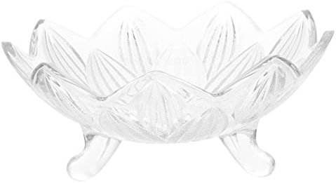 Garneck Frutero De Cristal Relieve Plato De Vidrio Para Bodas Decorativo y Resistente