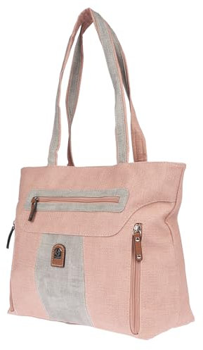 Christian Wippermann große XL Damen Tasche Schultertasche Umhängetasche Shopper in Leder Optik Pink