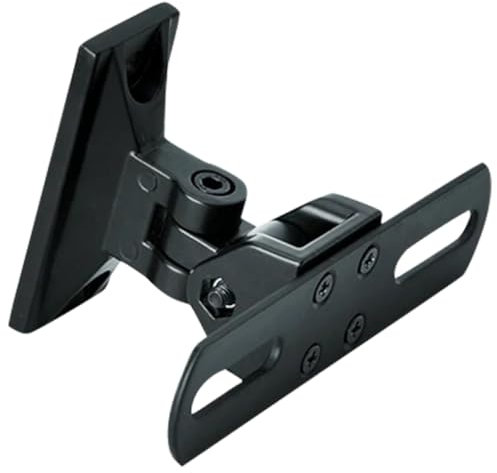 TINEASUR Support Mural Haut-Parleur Central Réglable Support Enceintes d'Étagère Installation Facile Salon et Bureau Couleur Noire