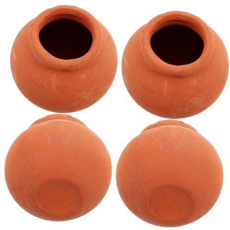 ibasenice 4piezas Mini Macetas De Cerámica para Plantas Macetas De Arcilla Pequeñas para Jardines De Hadas Decoración De Escritorio y Manualidades Casa De Muñecas