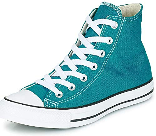 Divadames Womens High Top Lace Up Flat Canvas Pumps Ladies Casual Plain Shoes Size (Turquoise, UK Footwear Size System, Adult, Women, Numeric, Medium, 4)
