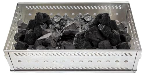 Cesta de carbón vegetal – Estufa de leña de acero inoxidable para estufa | de sauna, soporte de para ahumador offset, cesta de piedra plegable con calefacción para calentamiento de tienda de