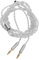 Headphone Adapter Cable, Dual 3.5 Mm to 2.5 Mm 3.4 Mm Headphone Headphones y Splitter Cable Delete Anti -locking 49.21 Inch Length for Mobile Phones PC (Silver)