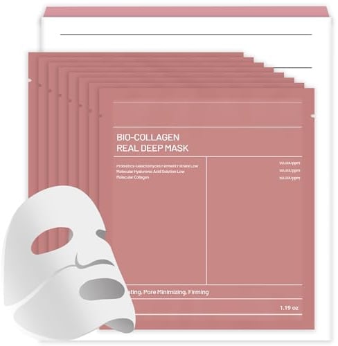 Bukamkom 8pcs Collagen Face Mask,Hydrogel Overnight Face Mask for Hydration & Soothing, Hydrogel Collagen Facial Mask, Face Masks Facial Masks Skincare