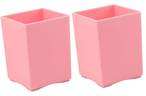 Veemoon 2 Stück Schreibtisch Organizer storage boxes aufbwahrungs-box aubewahrbox nadeletui schreintischorganizer Schreibtisch-Container Desktop-Stifthalter Schreibwaren-Organizer Rosa