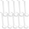 yeeplant Lot de 10 mini louches, cuillères en plastique transparent pour soupe, jus et cocktails, 17 x 5,6 cm